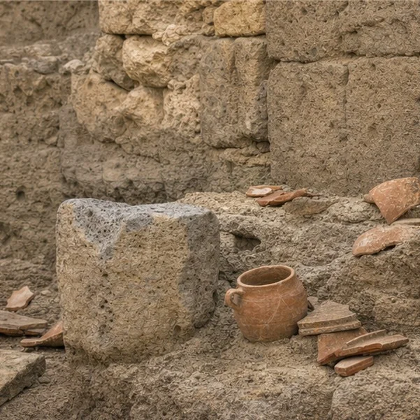 A modern Naples metro station revealing ancient walls below