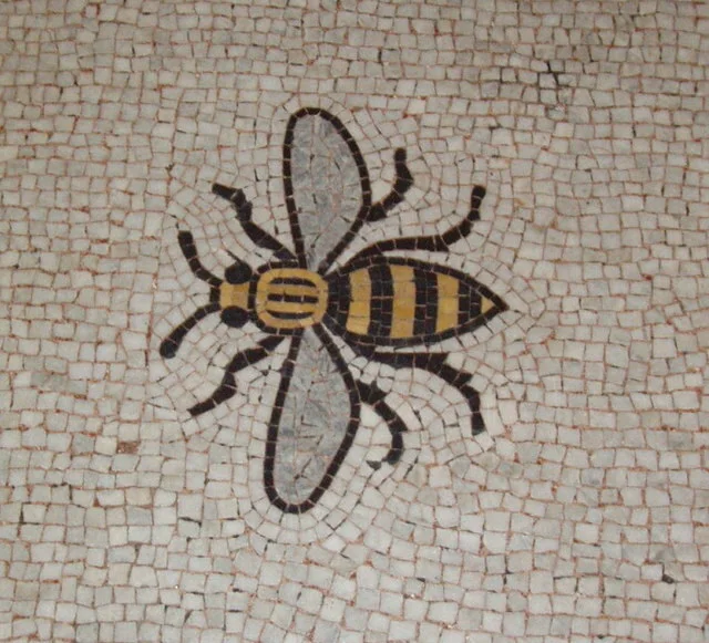 The Manchester worker bee mosaic, a civic symbol rooted in the industrial age