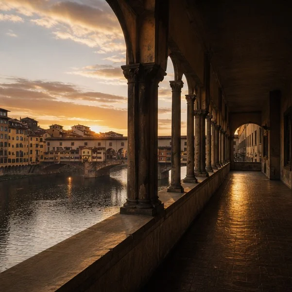 The Uffizi courtyard imagined as a stage of ducal administration