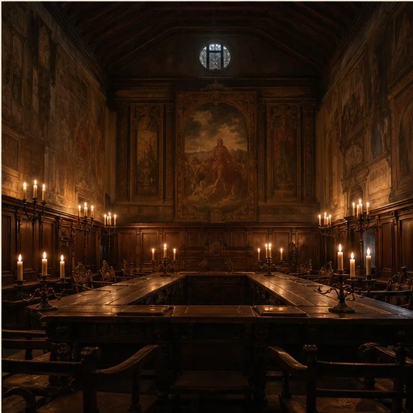 A candlelit Florentine doorway associated with an old local legend
