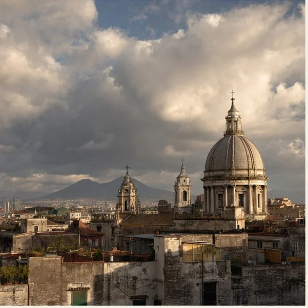 A quiet modern Neapolitan street shrine dedicated to remembrance