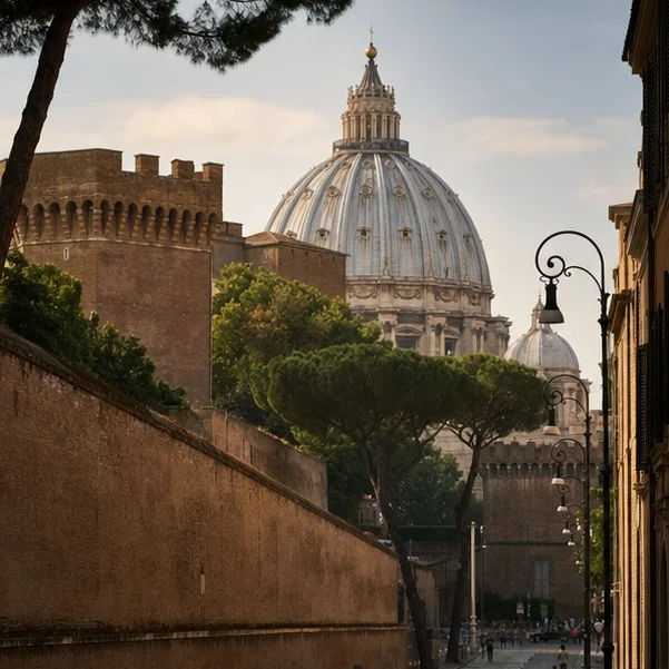 A lived Trastevere lane with plants, bicycles and weathered walls